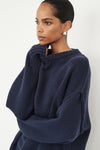 ROY NAVY LONGLINE KNIT JUMPER