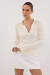 HAL PLASTER LONG SLEEVE KNIT TOP