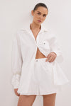 RHEA WHITE OVERSIZED COTTON SHIRT