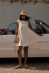 MAISIE WHITE POPLIN MINI DRESS