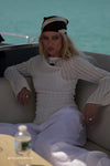 BOWIE IVORY LONG SLEEVE KNIT TOP